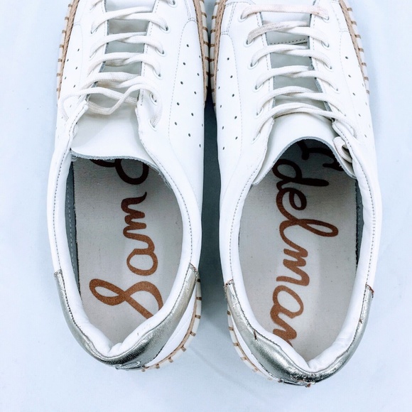 Sam Edelman Womens Sneaker White Leather Espadrille Kavi Sz 10 - Picture 8 of 14